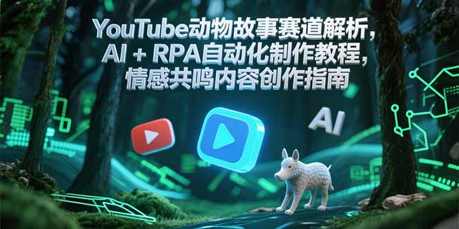 （15174期）YouTube动物故事赛道解析，AI+RPA自动化制作教程，情感共鸣内容创作指南