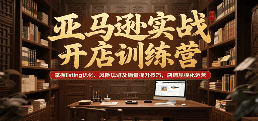 亚马逊实战开店训练营，掌握listing优化、风险规避及销量提升技巧，店铺规模化运营