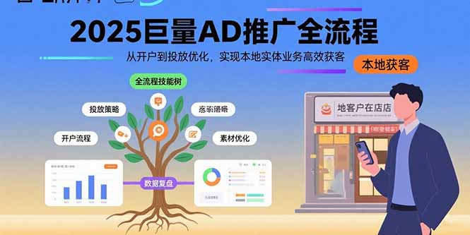 （15608期）2025巨量AD推广全流程，从开户到投放优化，实现本地实体业务高效获客