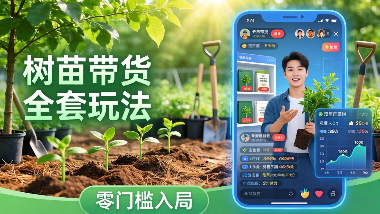 (17729期)视频号AI树苗带货全套玩法:零门槛入局,掌握豆包、千问等AI工具制作树苗视频的全套流程