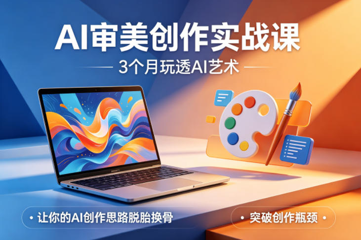 AI审美创作实战课，3个月玩透AI艺术，让你的AI创作思路脱胎换骨，突破创作瓶颈