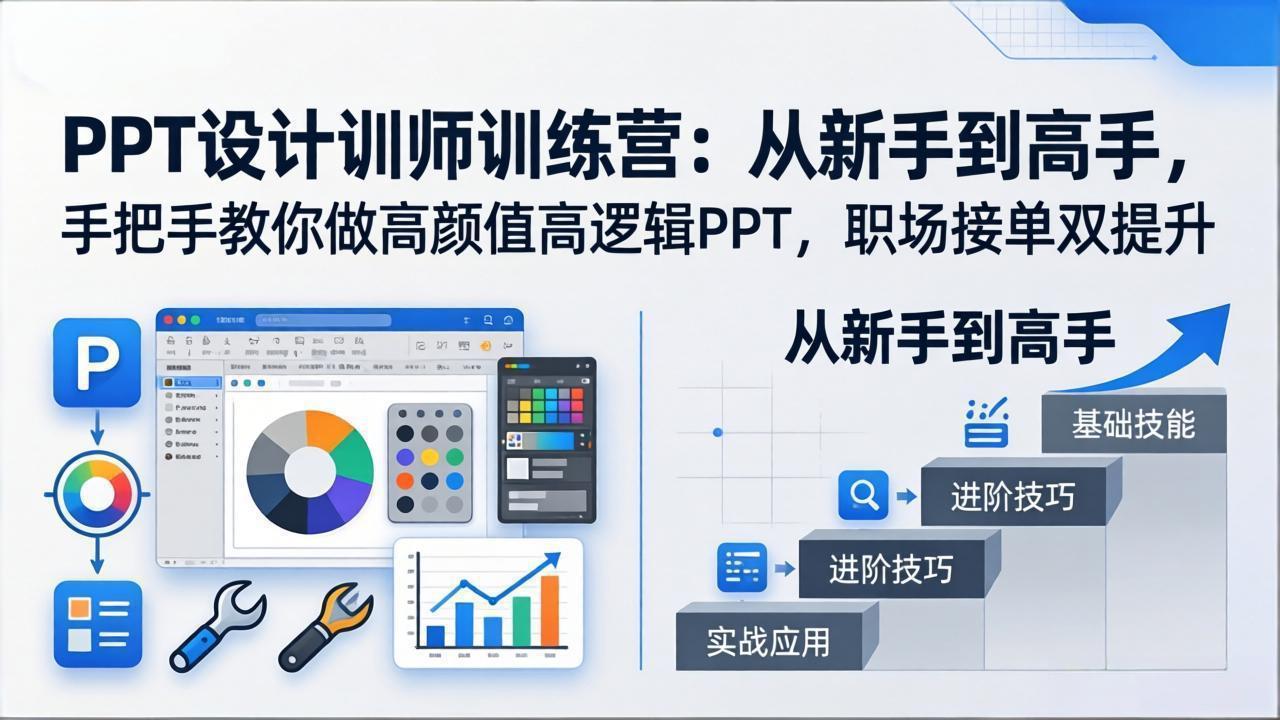 （17886期）PPT设计训师训练营：从新手到高手，手把手教你做高颜值高逻辑PPT，职场接单双提升