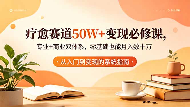 （18523期）疗愈赛道50W+变现必修课，专业+商业双体系，零基础也能月入数十万