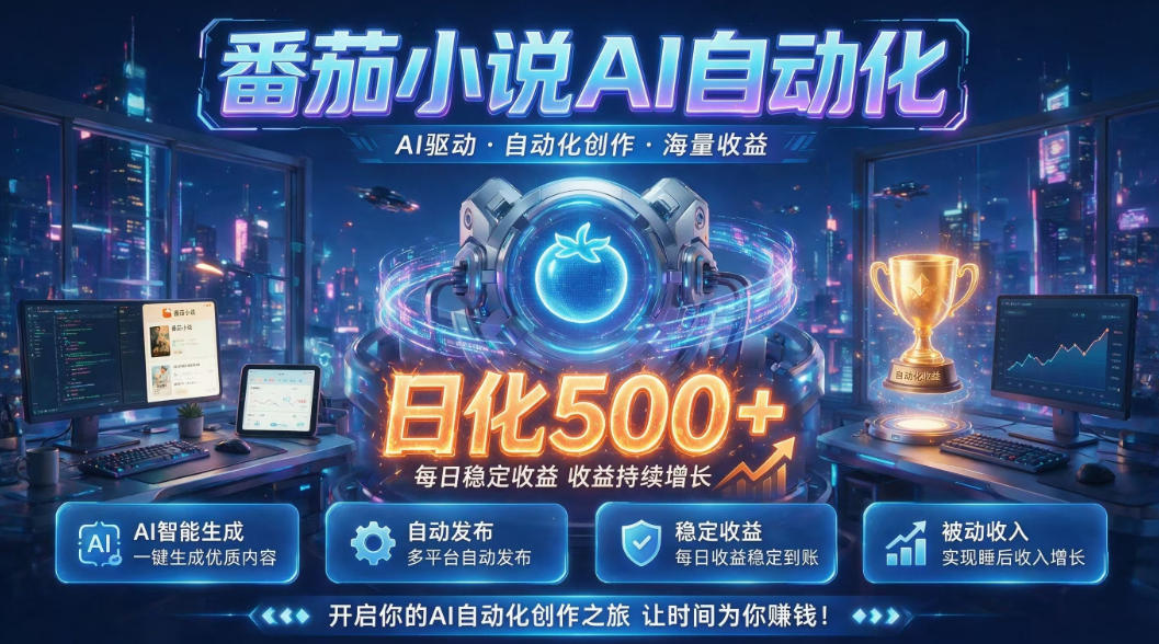 小白可做番茄AI,居家轻创业,每日稳赚500➕,普通人低门槛轻松线上增收