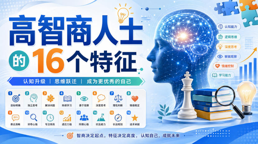 付费文章：高智商人士的16个特征