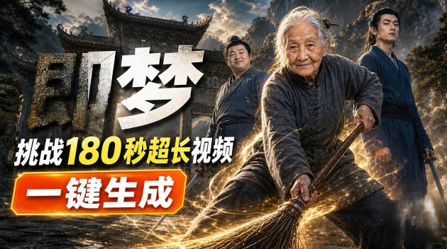 即梦挑战180秒超长视频！一键生成3分钟电影？完整制作流程详细分享！