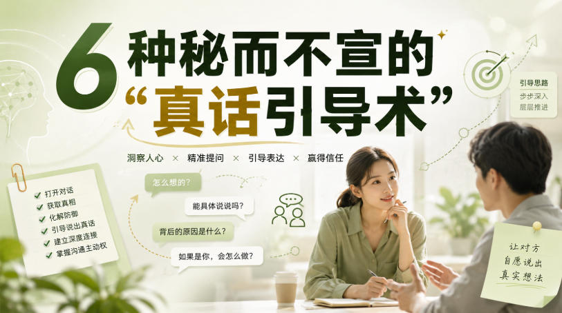 付费文章:6种秘而不宣的“真话引导术”