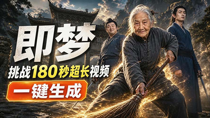 （20112期）即梦挑战180秒超长视频！一键生成3分钟电影？完整制作流程详细分享！