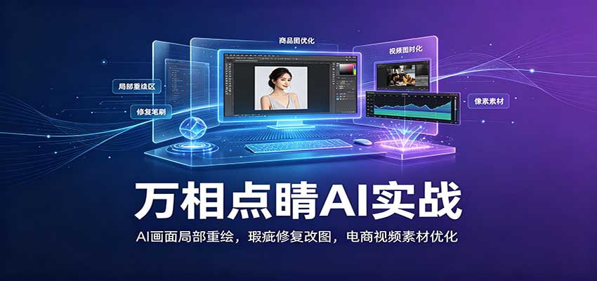 万相点睛AI实战：AI画面局部重绘，瑕疵修复改图，电商视频素材优化