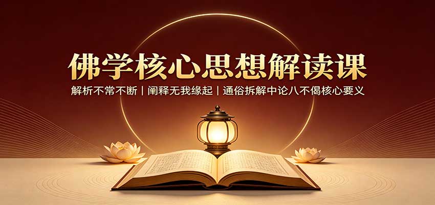 佛学核心思想解读课：解析不常不断，阐释无我缘起，通俗拆解中论八不偈核心要义