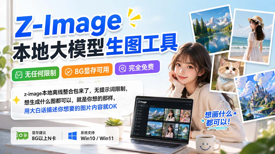 （20134期）Z-Image本地大模型生图工具，无任何限制·8G显存可用·完全免费