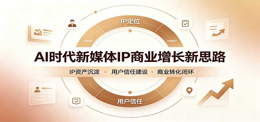 AI时代新媒体IP商业增长新思路:摒弃复杂运营套路,用极简思维打通获客路径