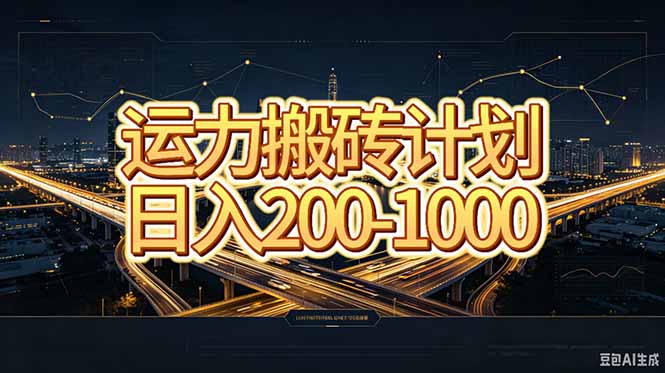（20283期）运力搬砖，风口项目。当日收益稳定200-1000。 每天仅需一小时，新人轻松上手。