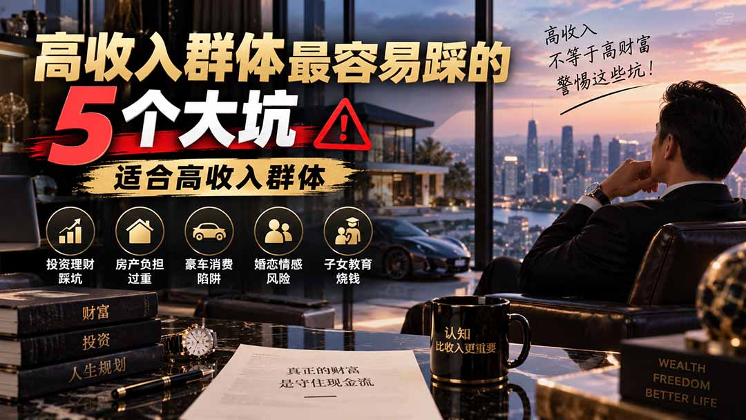 （20289期）付费文章：高收入群体最容易踩的5个大坑，适合高收入群体