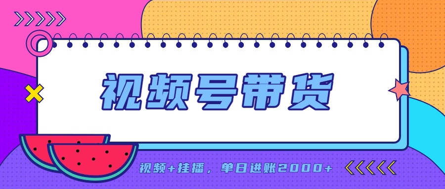 （20344期）日入2000+的副业，视频号带货，一部手机改写人生篇章，无需投资