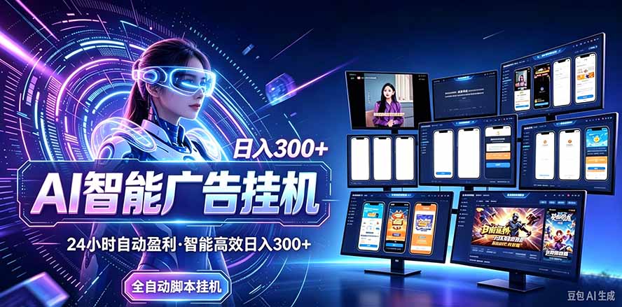 (20900期)24小时AI广告挂机|在家就能做的被动副业